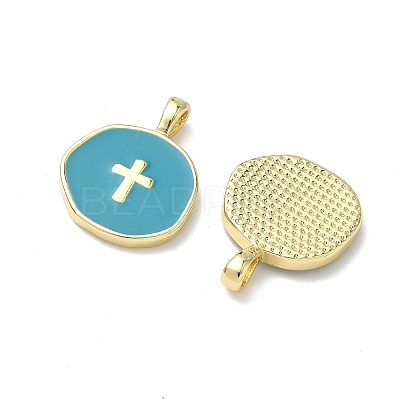 Brass Enamel Pendants KK-G417-01LG-09-1