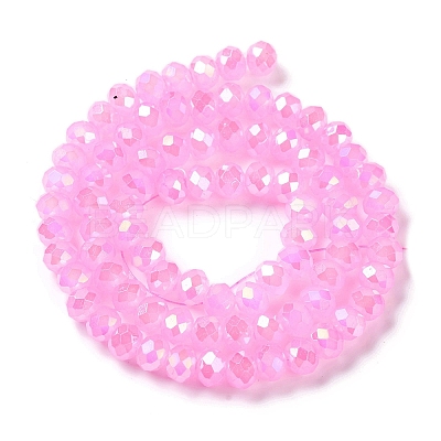 Baking Electroplate Glass Beads Strands DGLA-A039-J6MM-B09-1