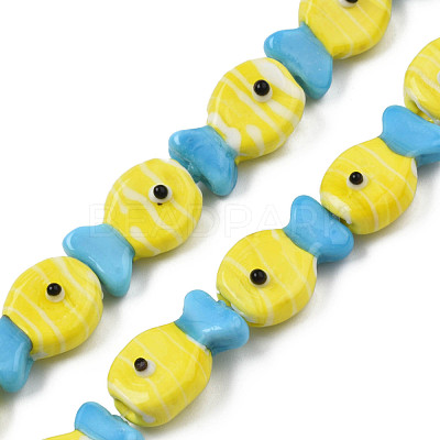 Handmade Lampwork Beads Strands LAMP-N021-41-A04-1
