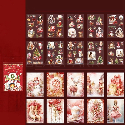 20Pcs PET Self-Adhesive Stickers STIC-M004-04C-1