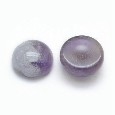 Natural Amethyst Cabochons G-P393-R14-10mm-1