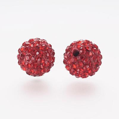 Polymer Clay Rhinestone Beads RB-K050-8mm-C22-1