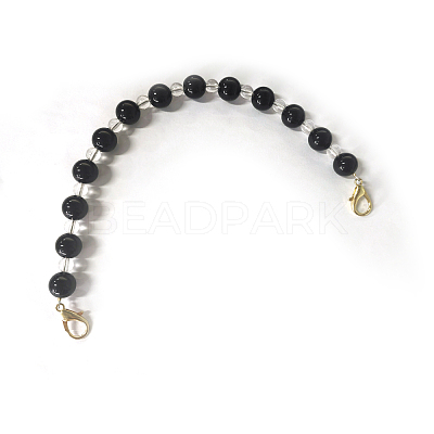 Resin Imitation Cat Eye Beaded Bag Handles FIND-WH0044-19-1