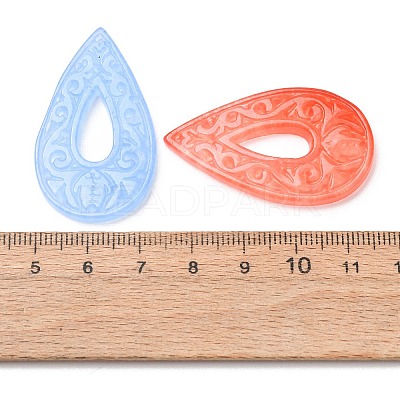 Dyed Natural Quartz Carved Pendants GG-CBA0022-06-1
