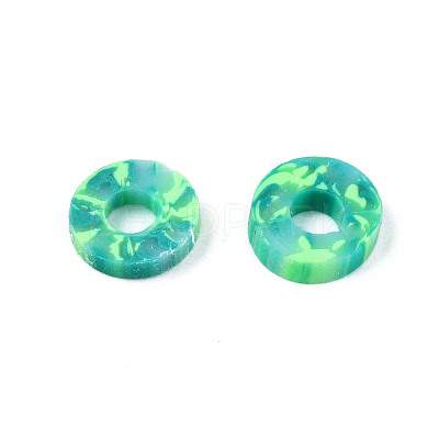 Handmade Polymer Clay Beads Strands CLAY-R089-6mm-167-1