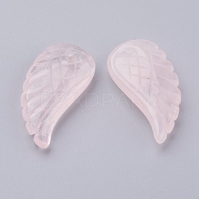 Natural Rose Quartz Pendants G-E435-B-17-1