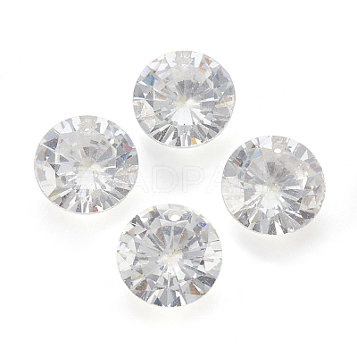 Cubic Zirconia Pointed Back Pendants ZIRC-N037-12mm-01-1