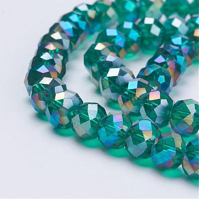 Electroplate Glass Beads GR8MM-AB-1