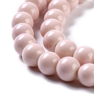 Painted Glass Bead Strands DGLA-S071-10mm-B12-1