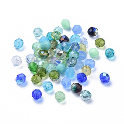 Transparent Czech Glass Beads GLAA-O018-08-1