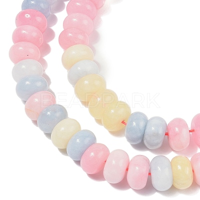 Dyed Natural White Jade Beads Strands G-G107-A14-01-1