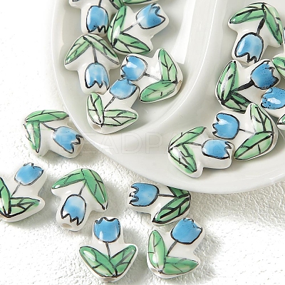 Handmade Porcelain Glazed Beads PW-WGF0CC5-10-1