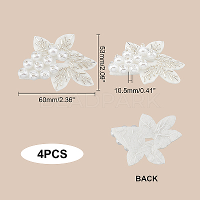 3D Imitation Pearl Flower Ornament Accessories DIY-WH0343-11-1