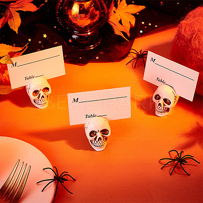 Skull Resin Name Card Holder DIY-WH0430-814-1