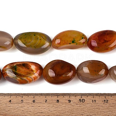 Natural Multi-Color Agate Beads Strands G-Q606-74-1