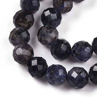 Natural Cordierite/Iolite/Dichroite Beads Strands G-S345-6mm-27-1