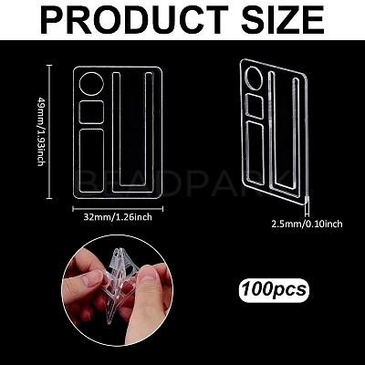 100Pcs Acrylic Thread Winding Boards TOOL-PH0001-99-1