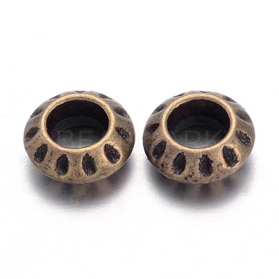 Tibetan Style Alloy European Beads TIBEB-EAA386Y-AB-FF-1