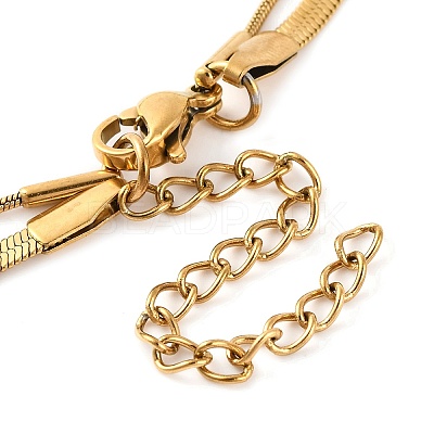 304 Stainless Steel Multi-Strand Chain Bracelets BJEW-G711-03C-G-1