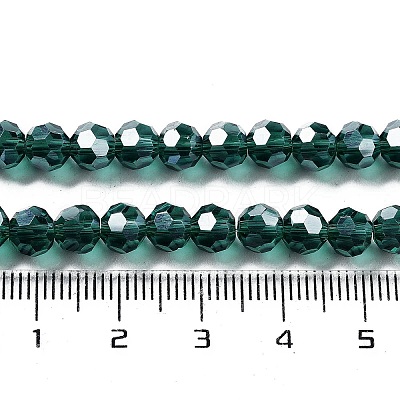 Electroplate Transparent Glass Beads Strands EGLA-A035-T6mm-A18-1