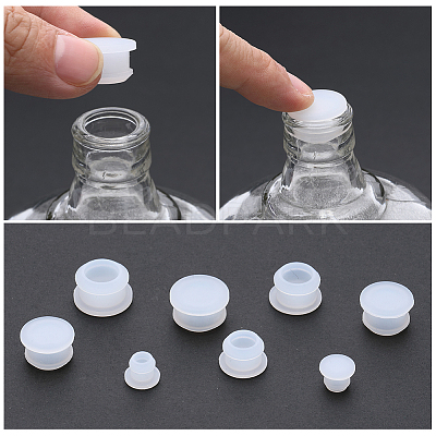 24Pcs 4 Style Silicone Bottle Seal Plug AJEW-GF0008-11C-1