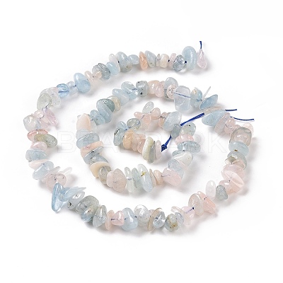 Natural Morganite Chip Beads Strands X-G-E271-84-1