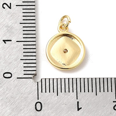 Brass Micro Pave Cubic Zirconia Pendants X-KK-Z135-05G-03-1
