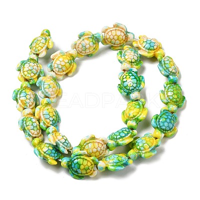 Synthetic Turquoise Dyed Beads Strands G-P507-05A-1