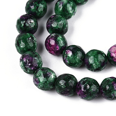 Dyed Natural White Jade Beads Strands G-T139-8mm-60-20-1
