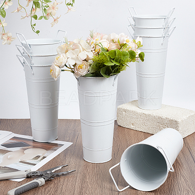 Galvanized Iron Flower Vase DIY-WH0899-461A-1