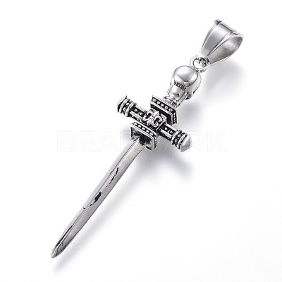 316 Surgical Stainless Steel Big Pendants STAS-F059-AS-1