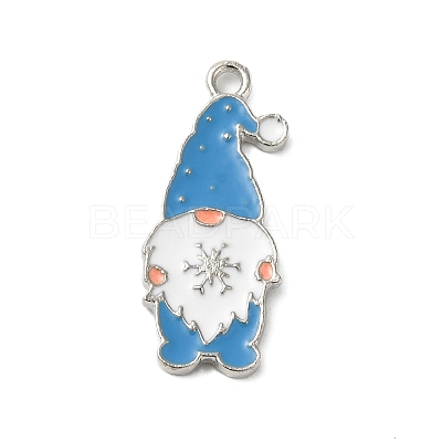 Winter Theme Alloy Enamel Pendants X-ENAM-M002-04G-P-1