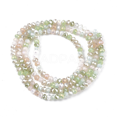 Electroplate Glass Beads Strands EGLA-S192-001A-B03-1