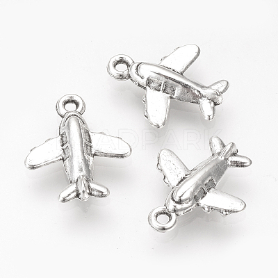 Tibetan Style Alloy Airliner Charms X-TIBE-S311-18AS-LF-1