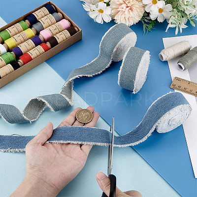 3 Rolls 3 Colors Polyester Ribbon OCOR-PH0007-48-1