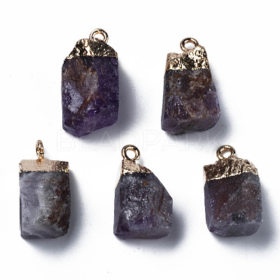 Natural Amethyst Pendants G-Q998-035A-1