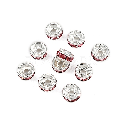 Brass Grade A Rhinestone Spacer Beads RB-A014-Z6mm-23S-1