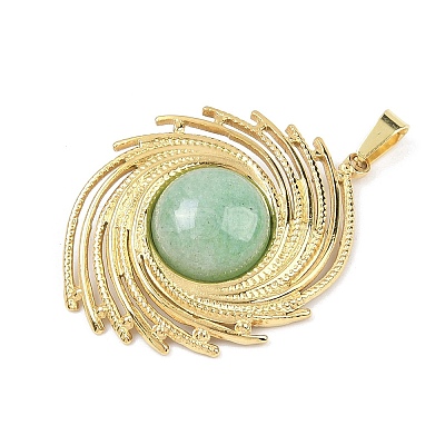 Natural Green Aventurine Pendants STAS-B109-01G-15-1