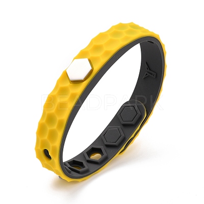 Flat Silicone Cord Bracelets BJEW-F421-01B-1