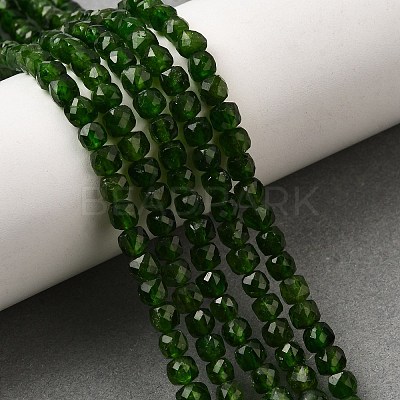 Natural Green Diopside Beads Strands G-F799-D01-01-1