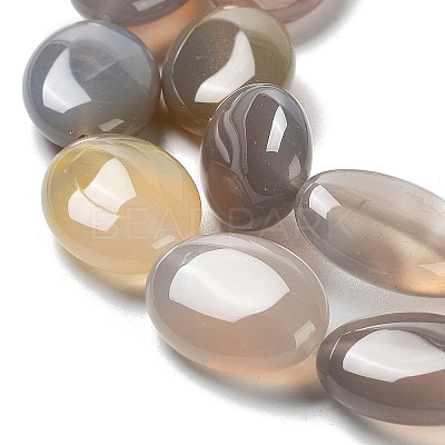Natural Grey Agate Beads Strands G-L164-A-37-1