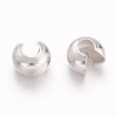 Brass Crimp Beads Covers X-EC266-1NF-1