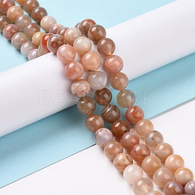 Natural Botswana Agate Beads Strands G-G925-01B-1