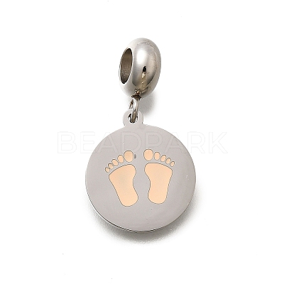 Jewelry 304 Stainless Steel European Dangle Charms OPDL-L013-40B-1