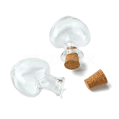 6Pcs Clear Mini High Borosilicate Glass Bottle Bead Containers AJEW-FS0001-09B-1