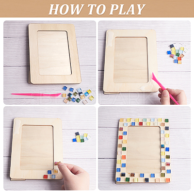 DIY Mosaic Photo Frame Making Kit DIY-OC0004-45-1