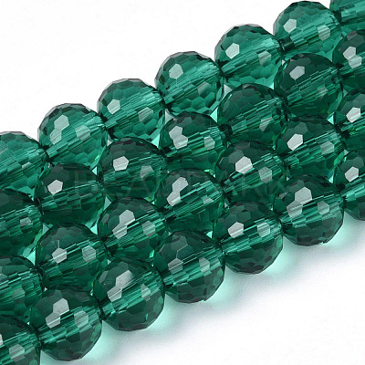 Transparent Glass Bead Strands GLAA-R095-8mm-38-1