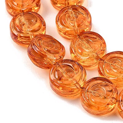 Baking Paint Transparent Glass Beads Strands GL-CBA2ED2-04B-1