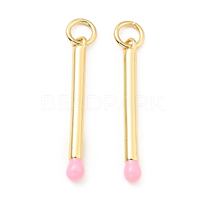 Brass Enamel Pendants KK-G416-36G-03-1