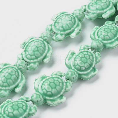 Handmade Porcelain Beads Strands LAMP-G140-02A-1
